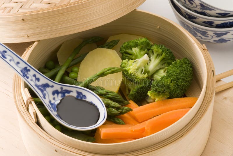 Steamed vegetables. stock photo. Image of chinese, organic 14895872