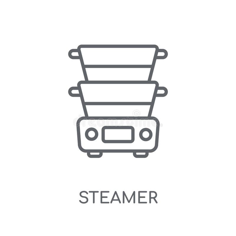 Steamer Linear Icon. Modern Outline Steamer Logo Concept on Whit Stock