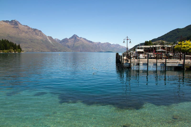 Steamer wharf at Lake Wakatipu, Queenstown, New Ze