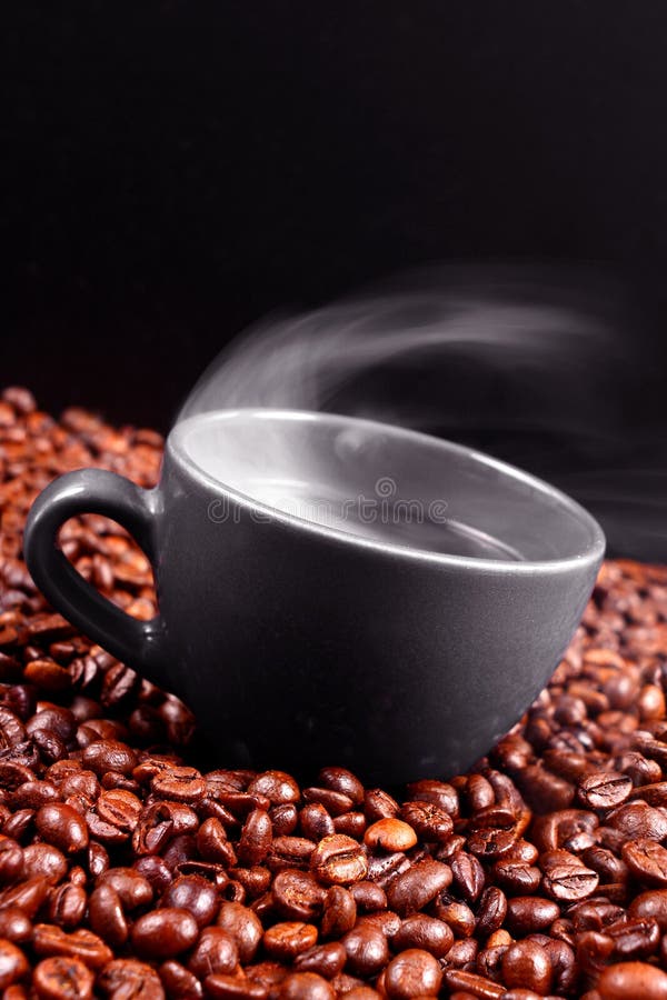 Steaming coffee beans stock image. Image of brown, steam 17985337