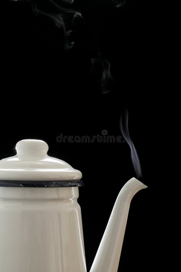 343 Steaming Coffee Pot Black Background Stock Photos Free & Royalty