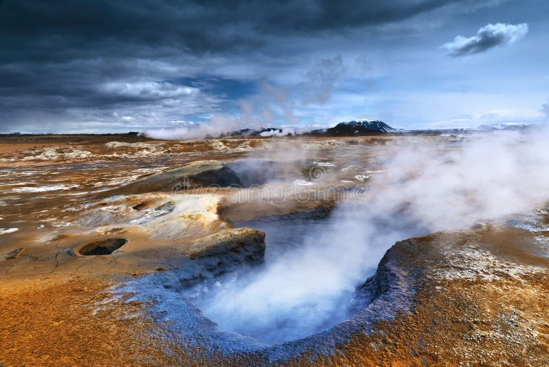 Volcanism in Iceland stock photography