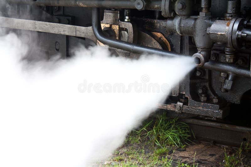 Steaming pipe stock image. Image of smoke, boiling, train 26919737