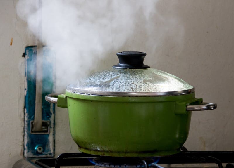 Steaming pot stock photo. Image of black, boiling, steaming 16608966