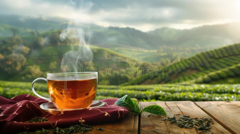 The Steaming Cup of Tea.. AI Generated Stock Image - Image