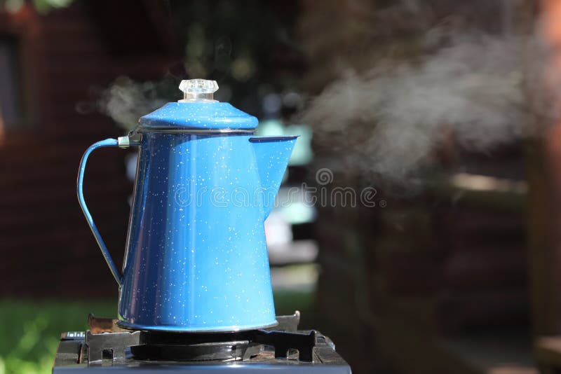 Steaming Vintage Coffee Pot Stock Image Image 14284251
