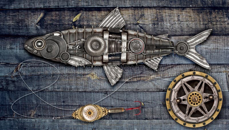 Steampunk-Art-Fischheringe
