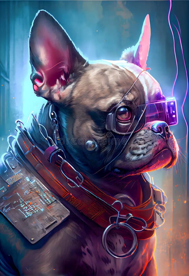 Steampunk Bulldog with Glasses Stock Illustration - Illustration of ...