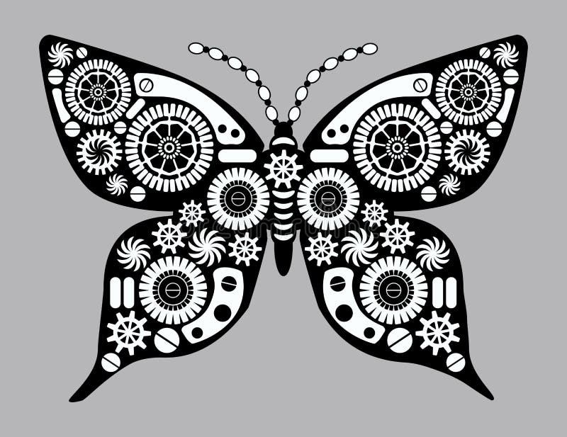 Steampunk Butterfly Tattoo Idea