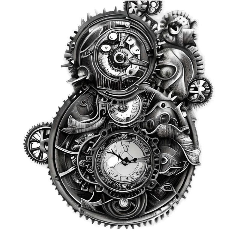 Steampunk clockwork universe. Generative AI. Ideal for print or digital use too.