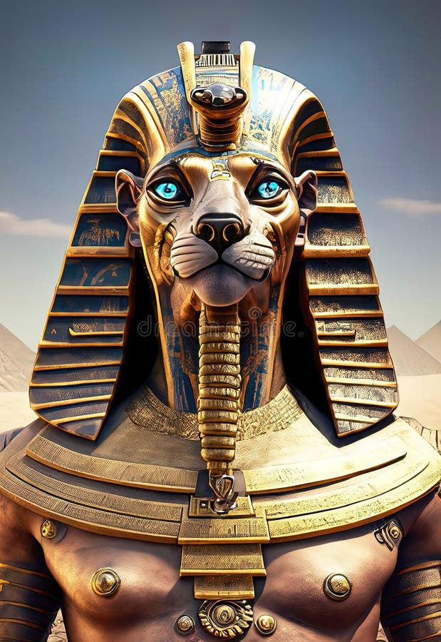 Pharaoh , Egypt, Egyptian, King, Isolated, Portrait Stock Image
