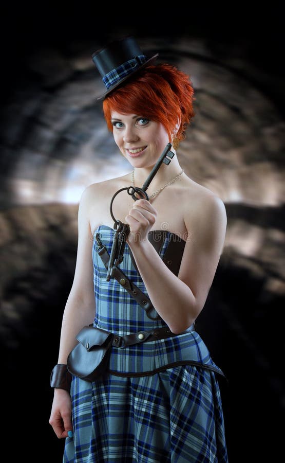 SteamPunk flicka royaltyfria foton SteamPunk flicka royaltyfria foton