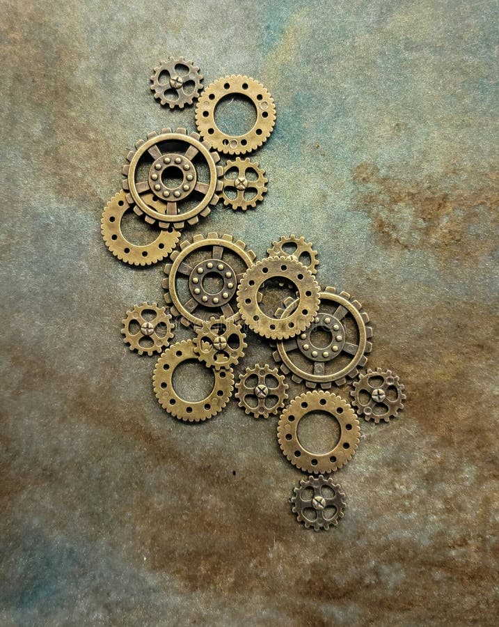 Steampunk Gears Wall Art Backround Stock Image Image of money, bead 237467289