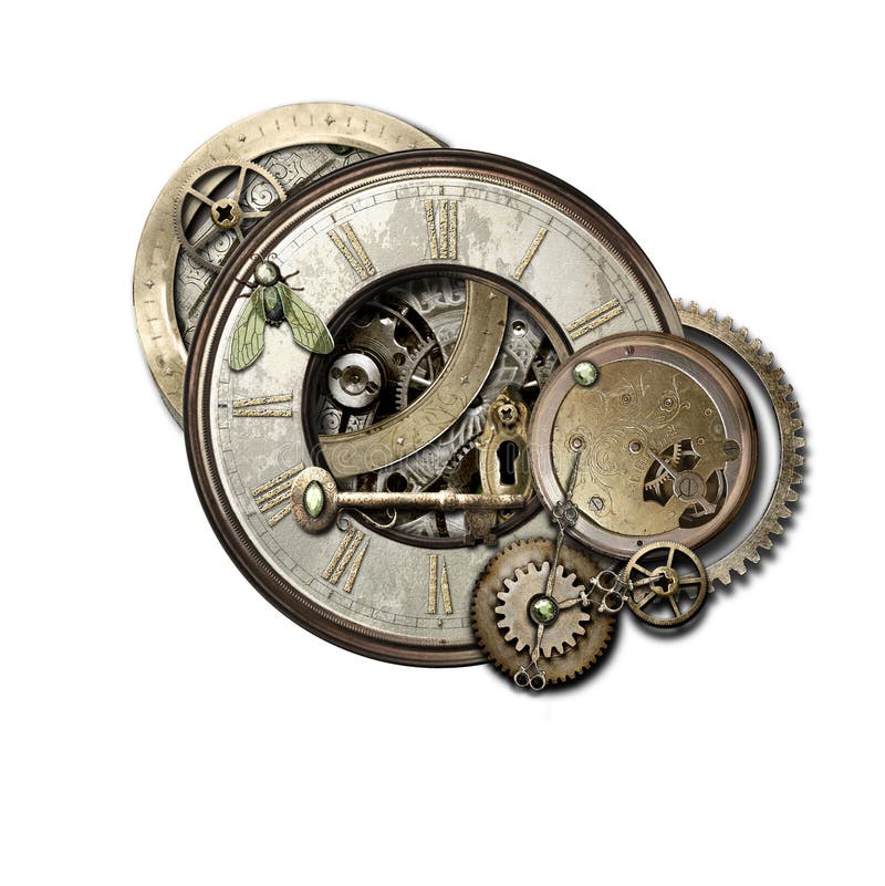 Steampunk Jumble Isolated