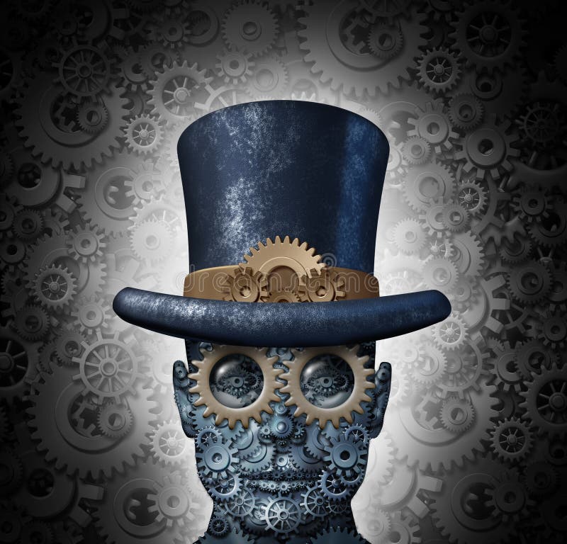 Steampunk nauki fikcja ilustracja wektor Steampunk nauki fikcja ilustracja wektor