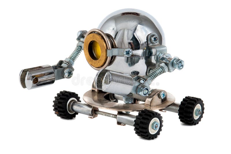 Steampunk robot. stock photos