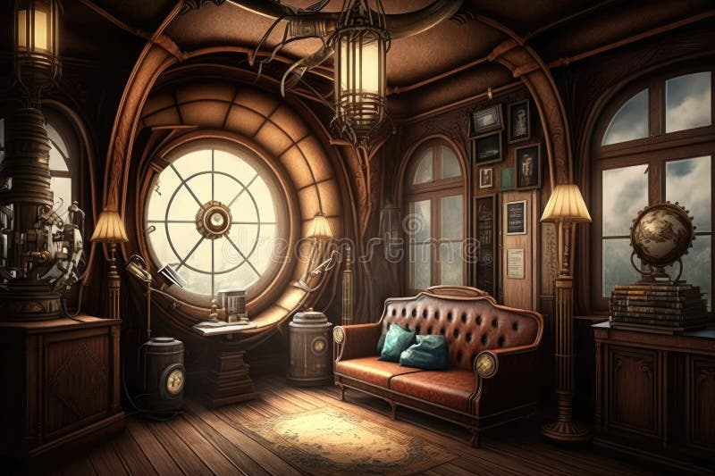 Ultra Realistic Steampunk Room Figure with Artificial Intelligence ·  Creative Fabrica