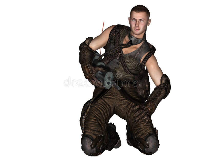 Steampunk Soldier stock illustration