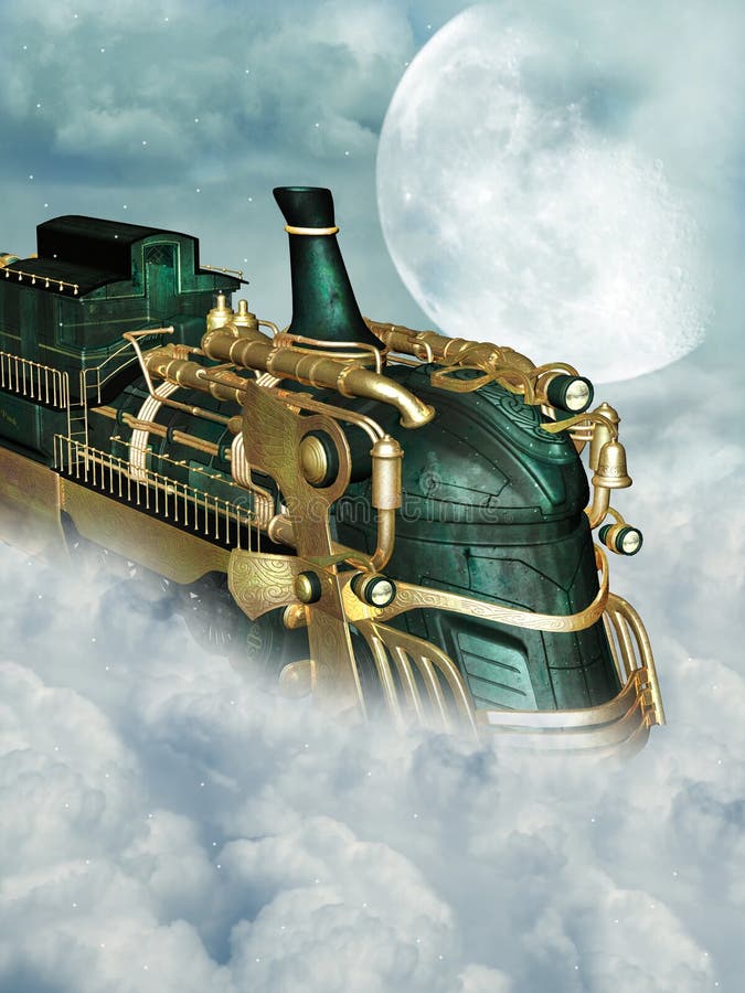 Steampunk fantasy art stock illustration. Illustration of textured