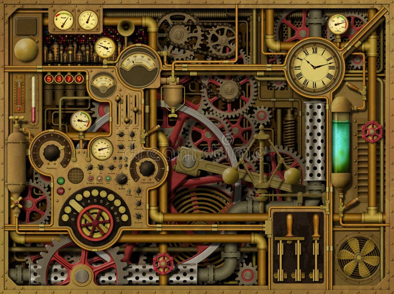 Steampunk Tło royalty ilustracja Steampunk Tło royalty ilustracja