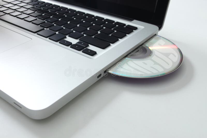 Stecken Sie CD ein lizenzfreie stockfotos