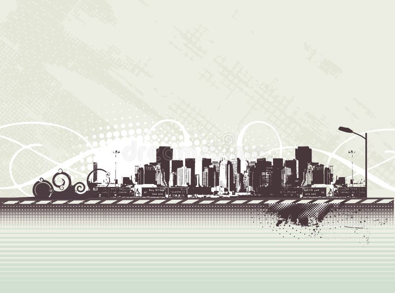 Stedelijke grungestad stock illustratie Stedelijke grungestad stock illustratie