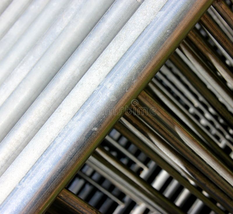 Steel and metal Barriers, tubes and other building and construction materials. Load structural stock images, royalty-free photos and pictures