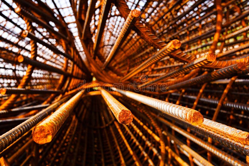 Steel bars construction stock photo. Image of metallic 72781638