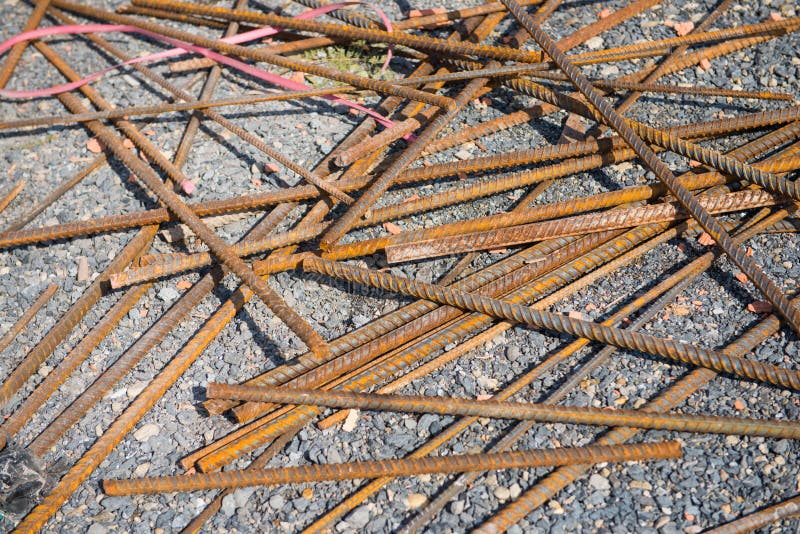 Steel Bars In Construction Site Stock Image Image of architecture, bars 128009367