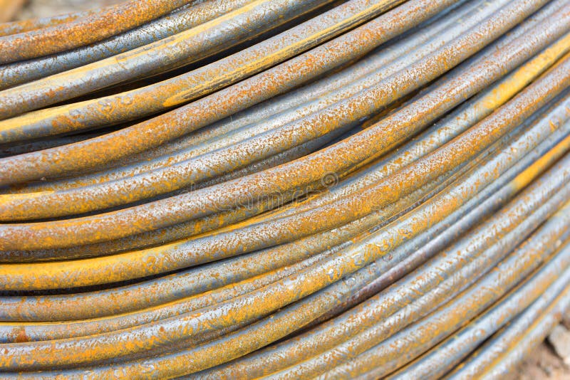 Steel Bars Used in Construction, Steel Bars Close Up Background Stock