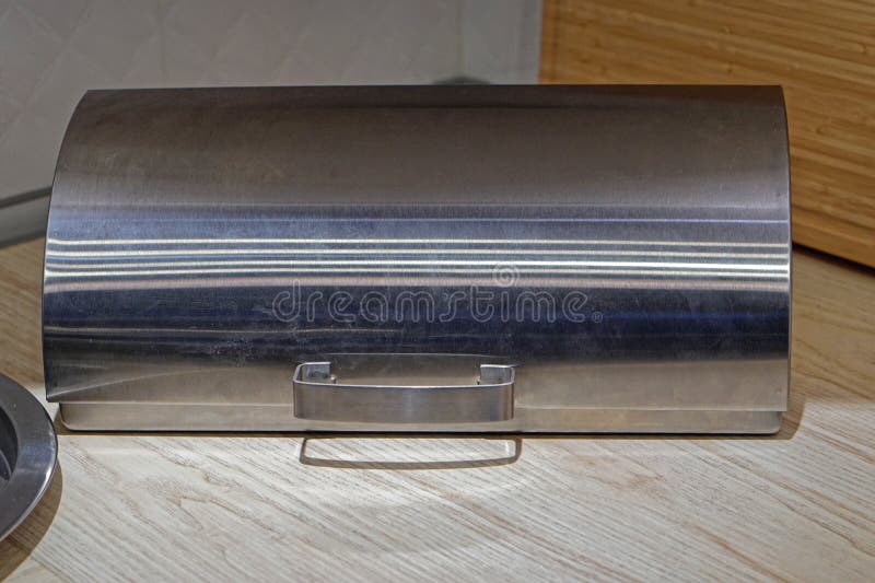 Steel bread box stock photo. Image of fresh, kitchen 264223884