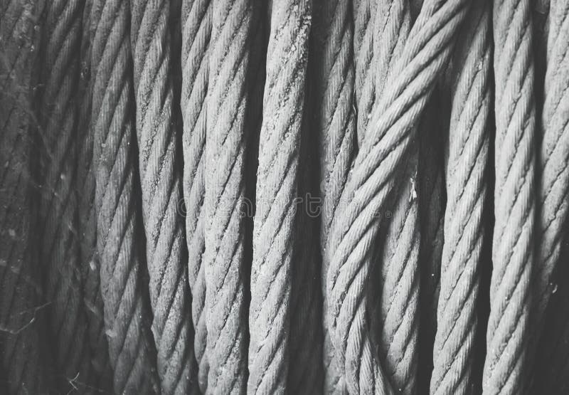 Steel cable on a roll stock photo. Image of twist, metallic 77863270