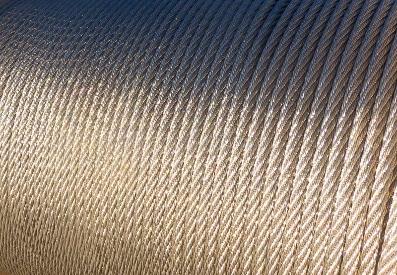 Steel cable roll on sun stock photo. Image of steels 22214354