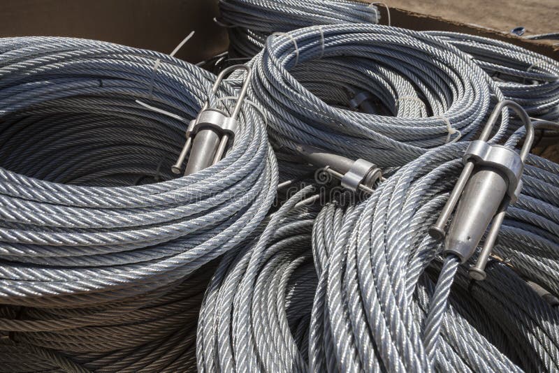 Steel Cable Roll stock image. Image of wire, object, heavy 12300923