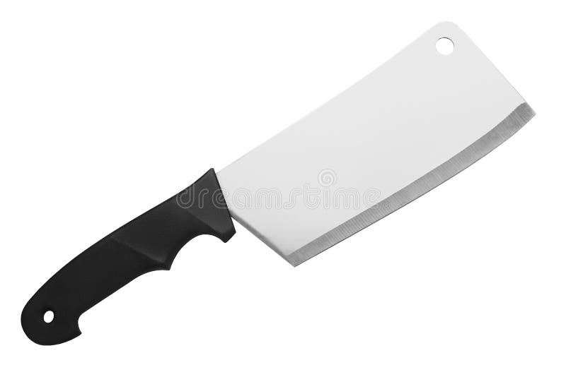 Steel Carving Knife with Black Plastic Handle White Background Isolated  Closeup, Big Metal Chef Knife, Paring Knife, Butcher Knife Stock Photo -  Image of danger, cook: 214793994