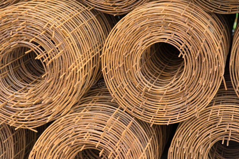 Steel coil rust For the structure in the construction work royalty free stock photography