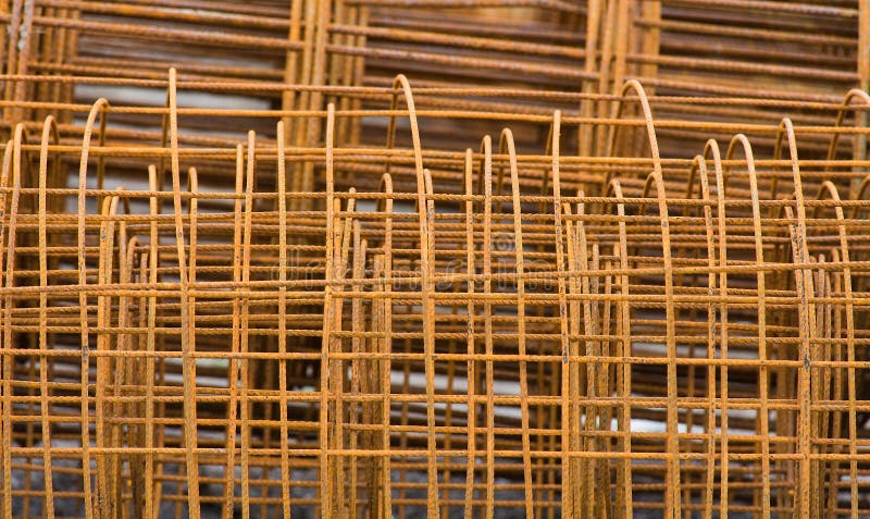 Steel coil rust For the structure in the construction work royalty free stock images