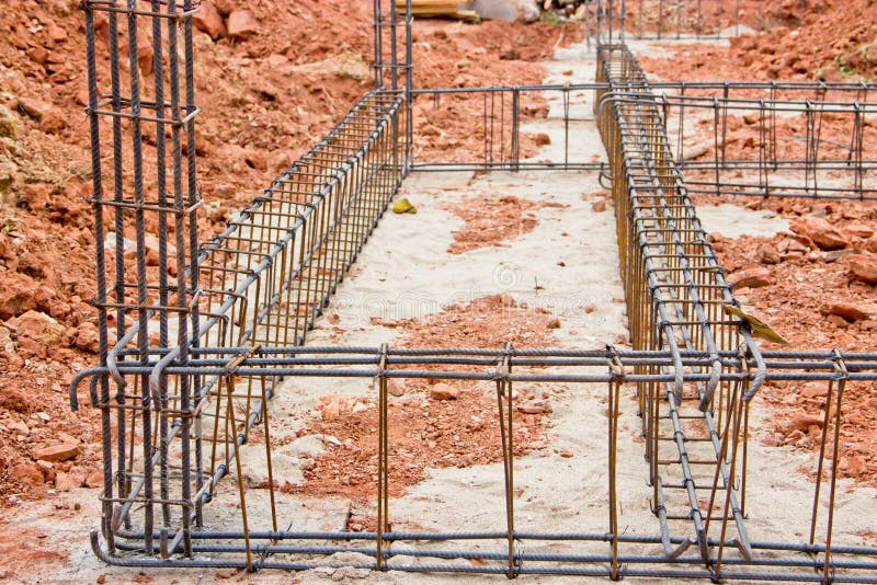 Steel deformed bars. stock image. Image of hardhat, safety 24426349