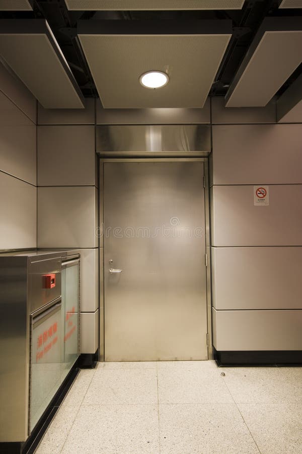 Steel door stock image