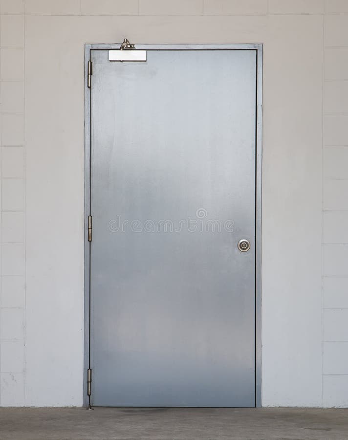 Steel door stock photo