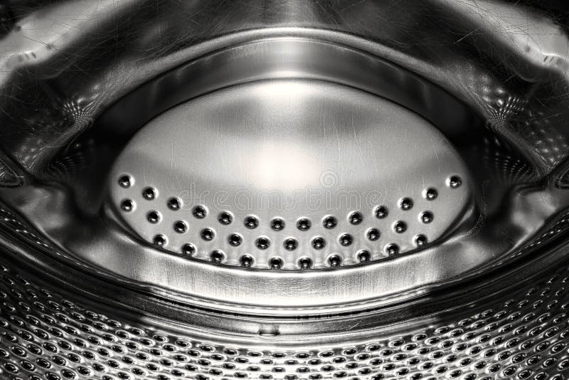 Steel Drum of a Washing Machine from the Inside Stock Photo Image of