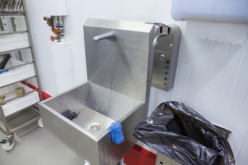 The steel faucet. stock photos