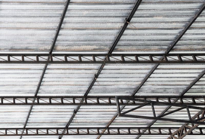 Steel Frame With The Insulation Sheet Stock Image Image