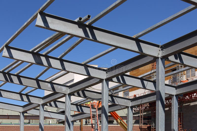 Steel Girders and Posts To Support a Roof. Editorial Image Image of