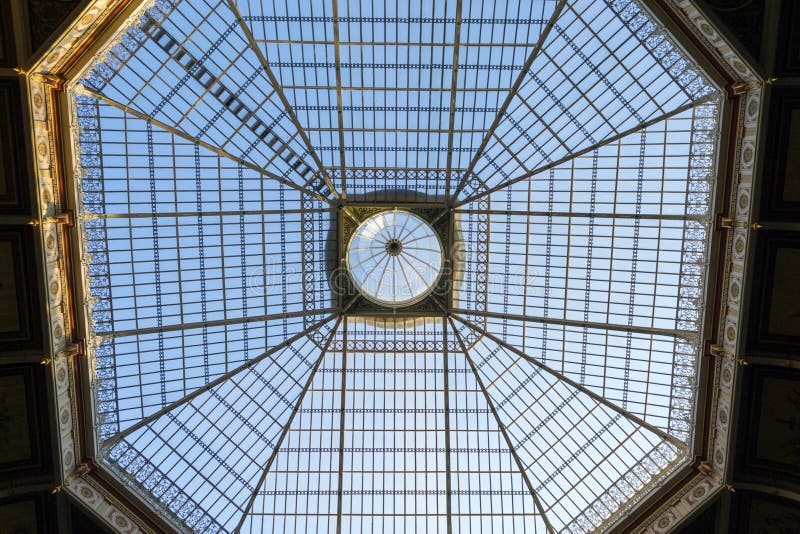 Steel and glass roof structure stock photo Steel and glass roof structure stock photo