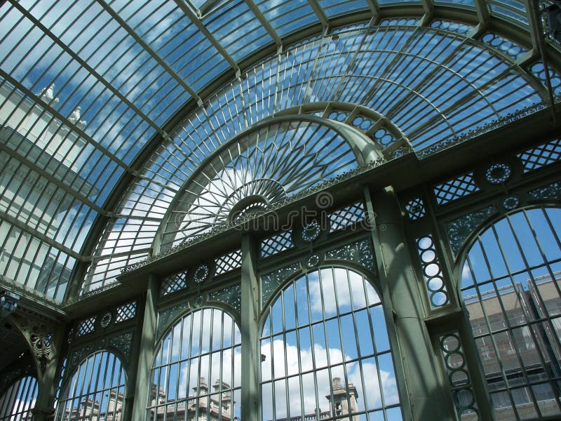 Download Steel and glass structure stock photo. Image of roof, glass - 33184