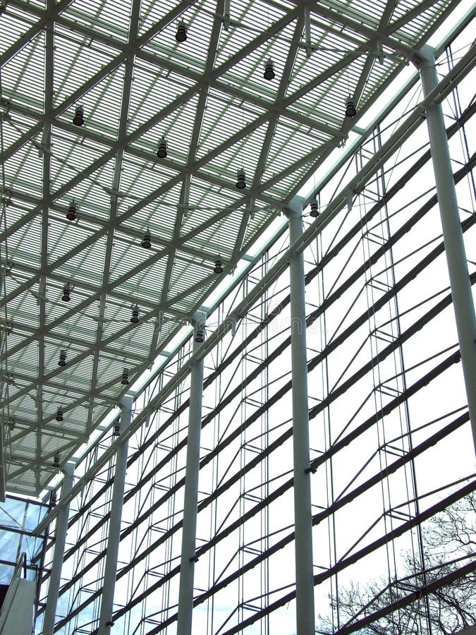 Steelglass wall stock image. Image of exhibition, lamp 17702695