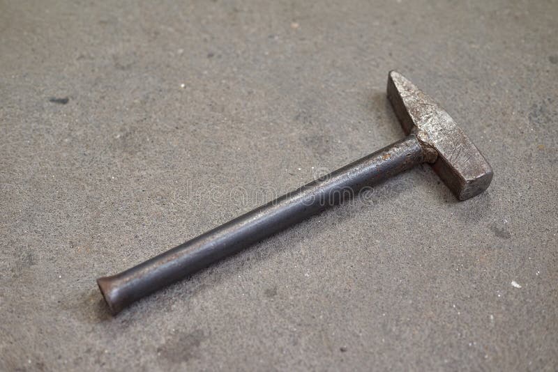 A Steel Hammer Lies on the Floor Stock Image Image of floor, metal
