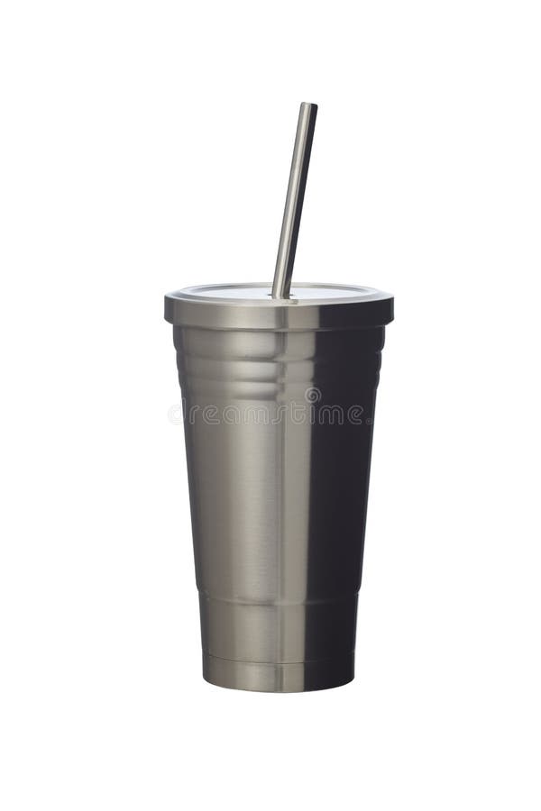 Steel mug isolated on white stock photo Steel mug isolated on white stock photo