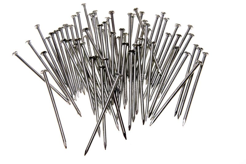 Steel nails stock images